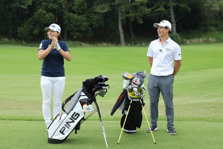 渋野プロ石川プロキャディバッグ